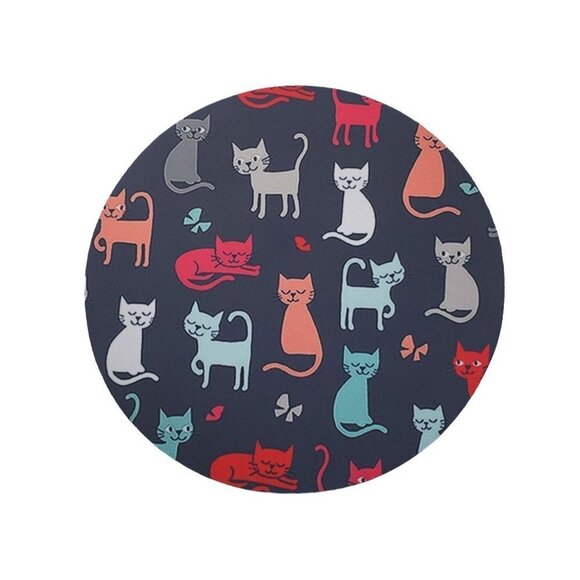 Cats and Butterflies Gaming Mousepad Round - Picture 1 of 2